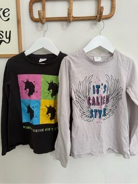 Zara - size 8 - girls 2pk long sleeve tee bundle